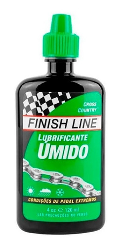 Óleo Lubrificante Finish Line Umido Wet Bike 120ml Verde