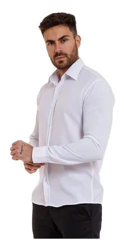 Camisa Social Masculina Manga Longa Slim Fit Sem Bolso R 69 99