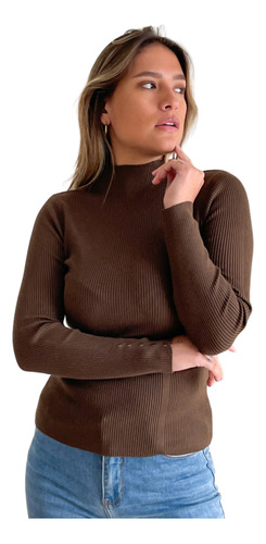 Sweater Básico Colores Cuello Medio Pili