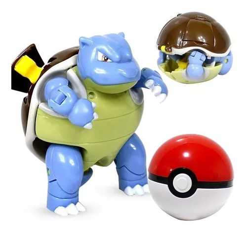 Kit Pokebola Grande + Pokemon Brinquedo Articulado Boneco