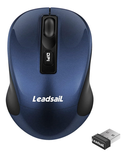 Mouse Leadsail 2.4 G, Portátil Usb Azul+negro