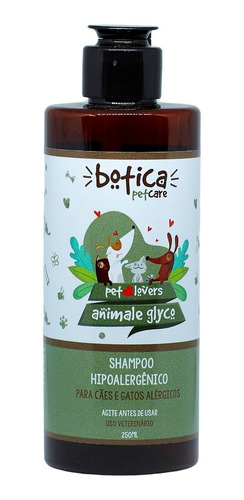 Shampoo Hipoalergênico Para Pets Allermyl Glyco 250ml