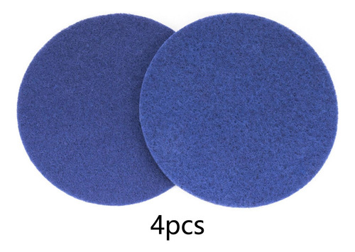 4 Almohadillas Para Fregona Giratoria De Microfibra De Azul