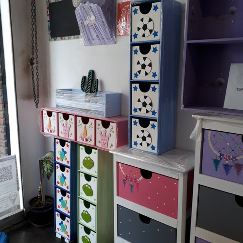 Cajoneras Organizador Infantil De 4 Cajones Mueble Juguetero