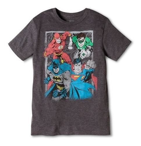 Remera Liga De La Justicia Dc Comics L Original Import Nueva