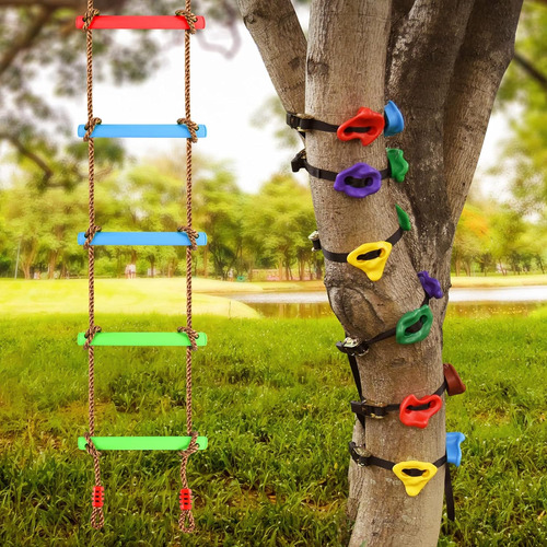 Topnew 12 Ninja Tree Climbing Holds Para El Escalador De Árb