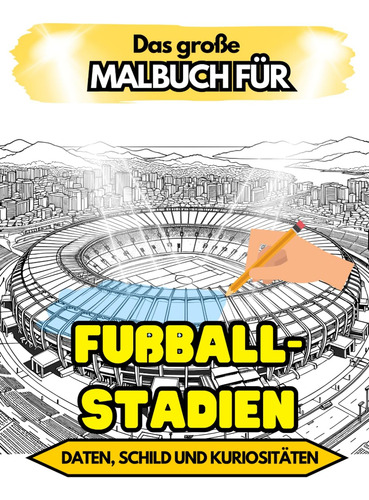 Malbuch Für Fußballstadion Der Mannschaften. Enthält D 71dhh