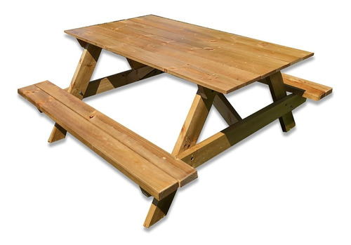 Mesa De Picnic Y Camping Madera Terraza Barniz