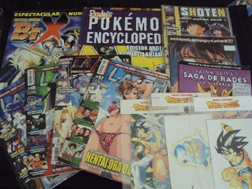 Imagen 1 de 1 de Lote De Revistas De Manga Y Anime - 9 Ejs + 3 Stickers