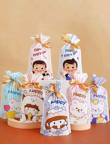 10 Bolsitas Bolsa Para Dulces Regalos Día Del Niño Sorpresas