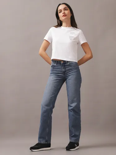 Polera Satin Boxes Baby Blanco Calvin Klein