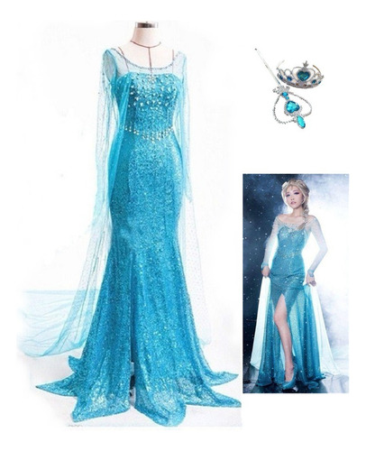 Gift Frozen Adult Dress Princess Elsa Halloween Dress