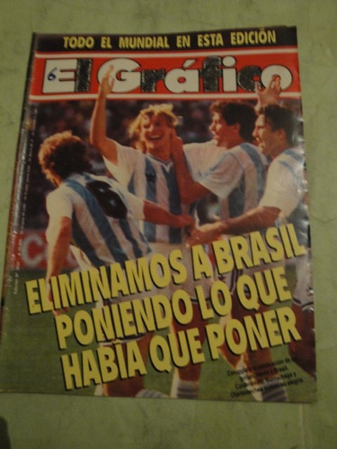 El Grafico 3690 Argentina 1 Brasil 0 Maradona Alemania