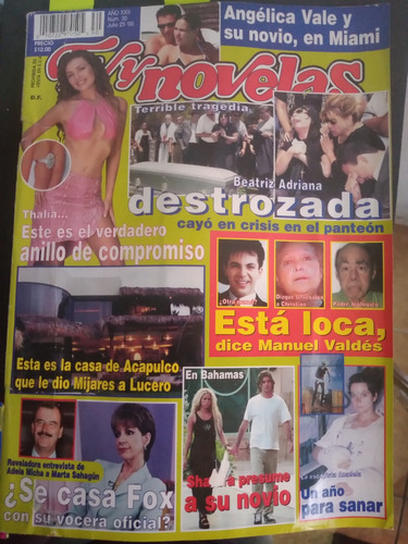 Thalia En Revista Tvynovelas Beatriz Adriana Julio 2000