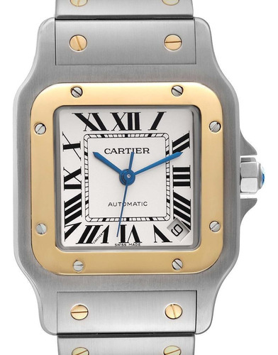 Eslabon Para Reloj Cartier Santos Galbee Xl Oro Acero 17mm