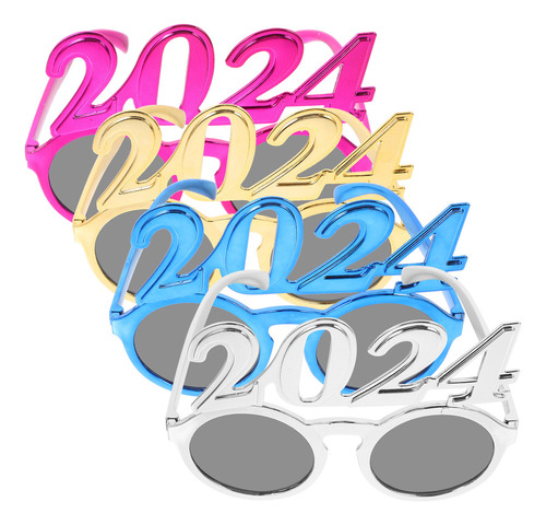 Gafas Digitales De Navidad Para Año Nuevo 2024, 4 Unidades