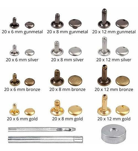 Herramienta Perforadora Cuero 240 Remache Kit Punzador Laton