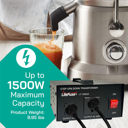 Transformador Convertidor De Voltaje Litefuze 1500w Step Arr