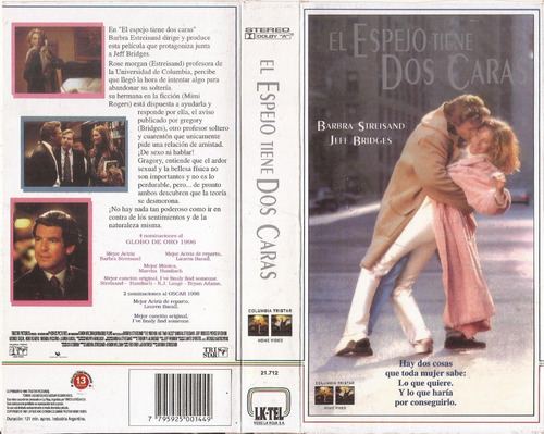 El Espejo Tiene Dos Caras Vhs Barbra Streisand Pierc Brosnan