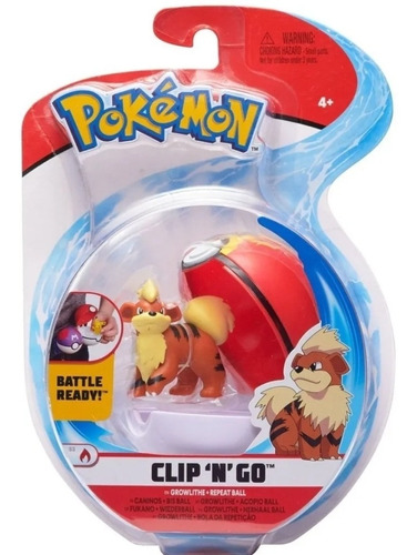 Pokemon Clip N Go Pokemon Poke Ball Growlithe
