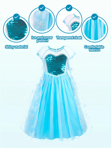 Disfraz De Carnaval De Nieve Para Niñas, Carnaval De Nieve, Con Iluminación Led, Ideal Para Fiestas De Cumpleaños, Bailes De Graduación, Carnavales, H