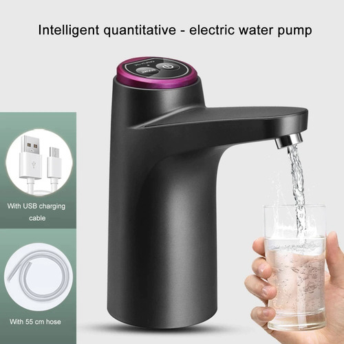 Imagen 5 de 10 de Dispenser Canilla Bomba De Agua Para Bidones Recargable Usb