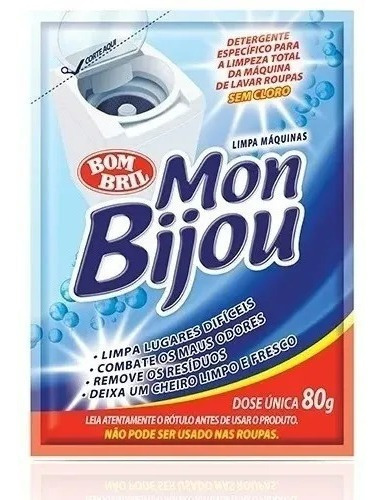 Kit 3 Mon Bijou Limpa Máquinas Lavar Roupa Tira Maus Odores