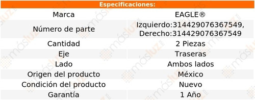Kit 2 Bases Para Amortiguador Tra Saturn Ls2 3.0lv6 00 Eagle