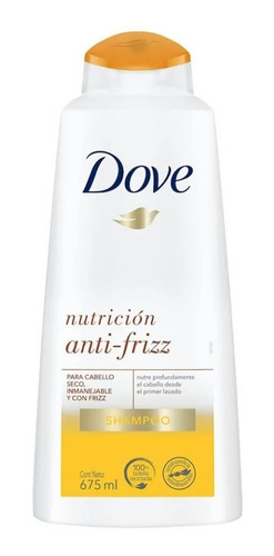 Shampoo Anti-frizz Cabello Seco Dove Nutrición 675ml 2 Pack