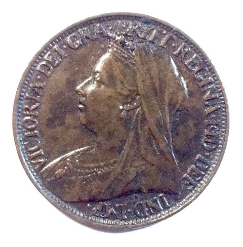 Moneda Gran Bretaña Reina Victoria 1900 Verdadera Joya