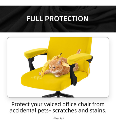 Funda Elástica Para Silla De Oficina Con Reposabrazos Y Crem