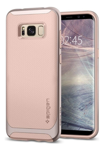 Case Spigen Neo Hybrid Para Galaxy S8 Plus Rosa Pálido
