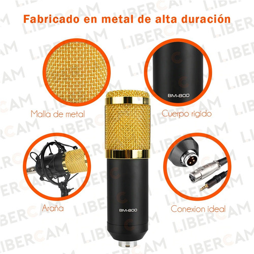 Kit Microfono Condenser Profesional Con Brazo + Filtro Araña