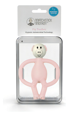 Mordedera Matchstick Monkey De Animales Color Rosa Cerdo