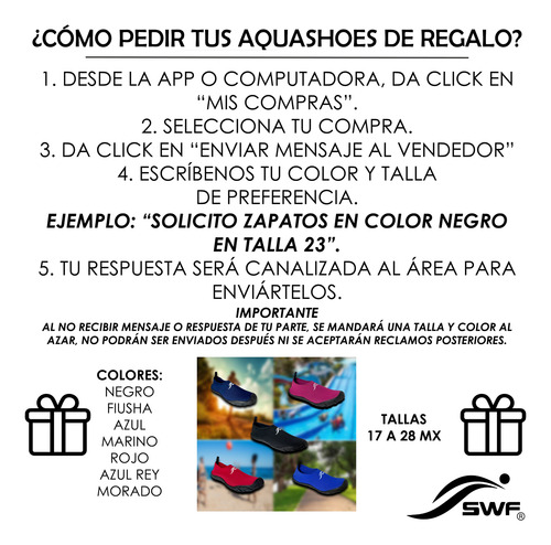 Traje De Baño Body Licra Kit Aquashoes Goggles Swf Negro 42