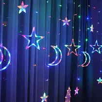 Comprar Luces De Navidad Forma Luna Y Estrella 3 Metros Multicolor