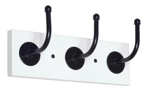 Imagen 1 de 1 de Perchero De Madera Para Pared Con 3 Brazos Metálicos (base B
