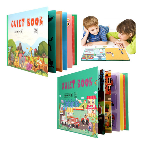 Rt Libro Interactivo Montessori Silent Color Para Niños, 2