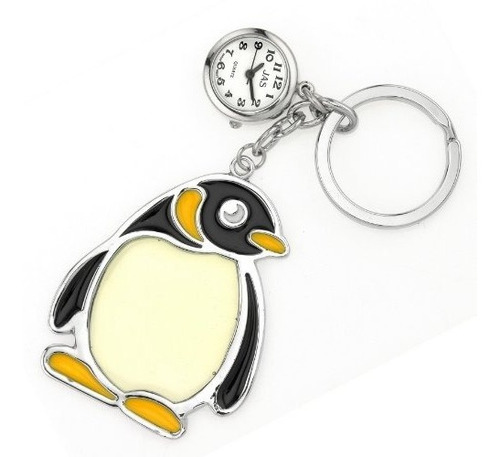 Jas Unisex Novedad Cinturon Fob Llavero Reloj Pingüino Tono 