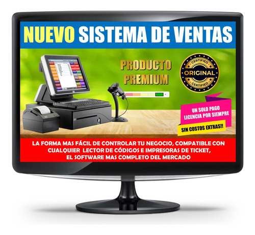 Software De Ventas Para Negocio, Control Stock, Ticket 