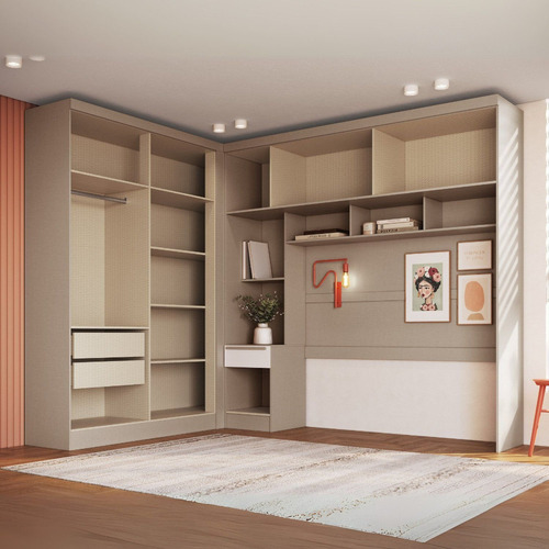Guarda-roupa Modulado Casal 10 Portas 3 Gavetas Egwt