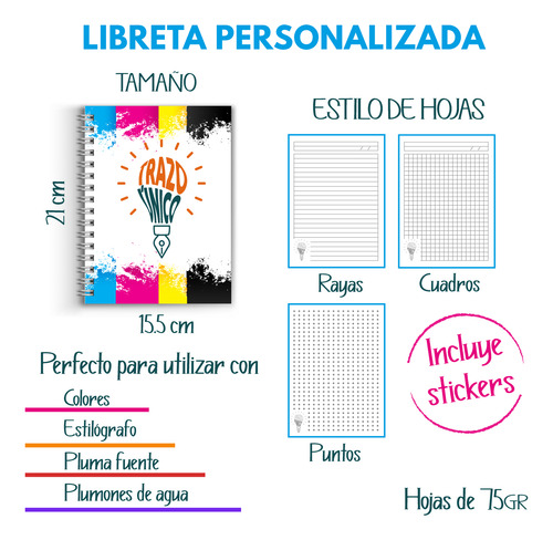 Libreta Cuaderno Labubu Tipo Francesa 100 Hojas Pasta Dura