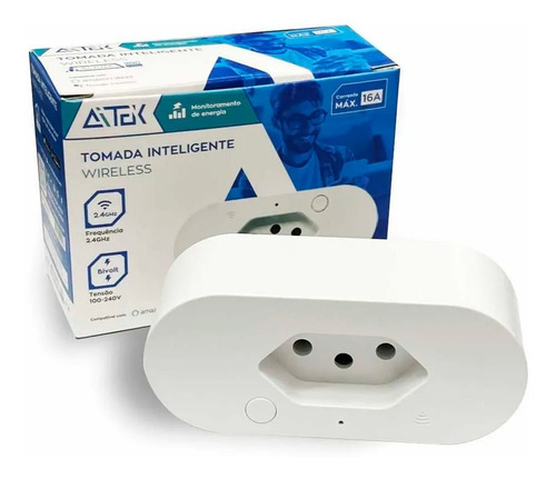 Tomada Interruptor Inteligente Wifi Sonoff Tomada Padrao Br Cor Branco