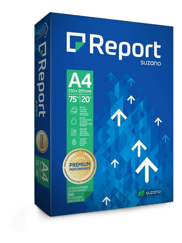 Papel Sulfite A4 Premium Report 75g/m² Resma 500 Folhas