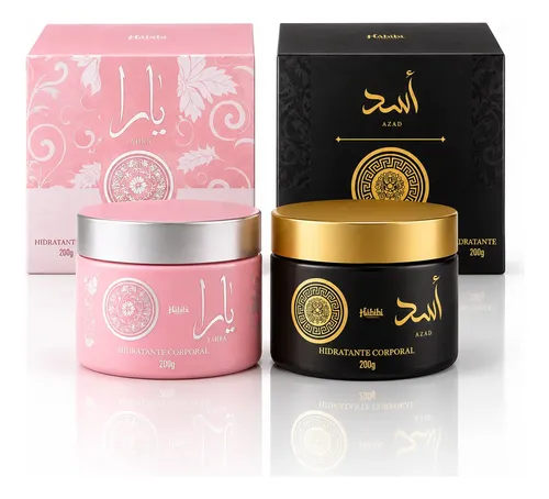 Kit 2 Hidratantes Corporais Árabes 200g Fixação Prolongada