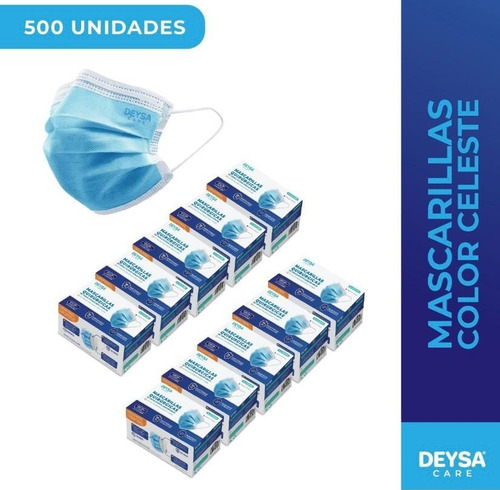 Mascarillas Desechables Deysa 50 Un 10 Cajas (500 Un)