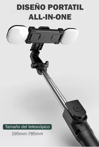 Palo Selfie Estabilizador Celular Bluetooth Gimbal Trípode Color Negro