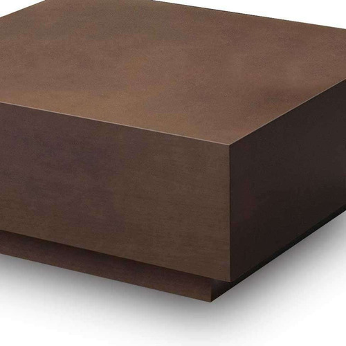 Mesa De Centro Quadrada Wood Caramelo