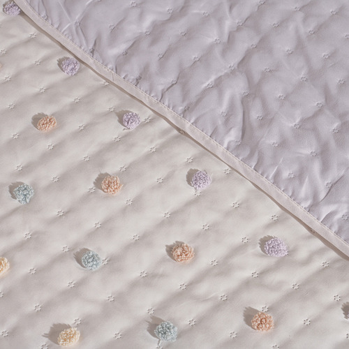 Juego De Edredon Para Cama Cuna Corral Dots Vianney Pompones De Colores Para Bebe Niña