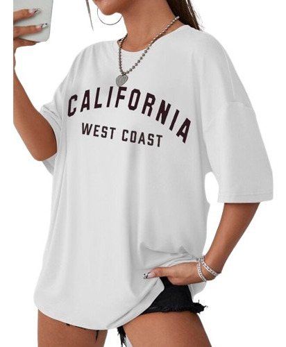 Camiseta Feminina Oversized California West Coast Lançamento
